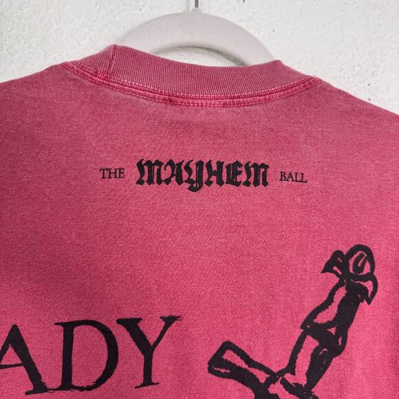 Lady Gaga Tour Shirt Medium Mayhem Ball Skull Killah Concert Merch 2025 Raw Hem - Picture 6 of 10